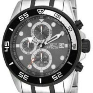 INVICTA "Specialty" Model 17016 Silver-Tone & Black Men’s Diver Watch